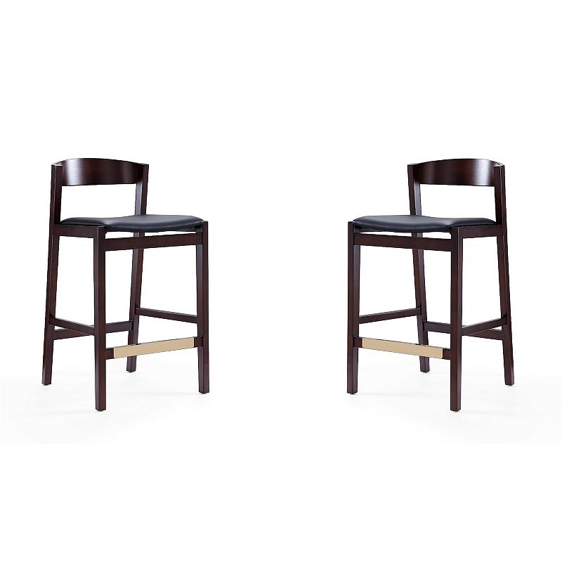 MANHATTAN COMFORT Klismos Counter Stool 2-piece Set