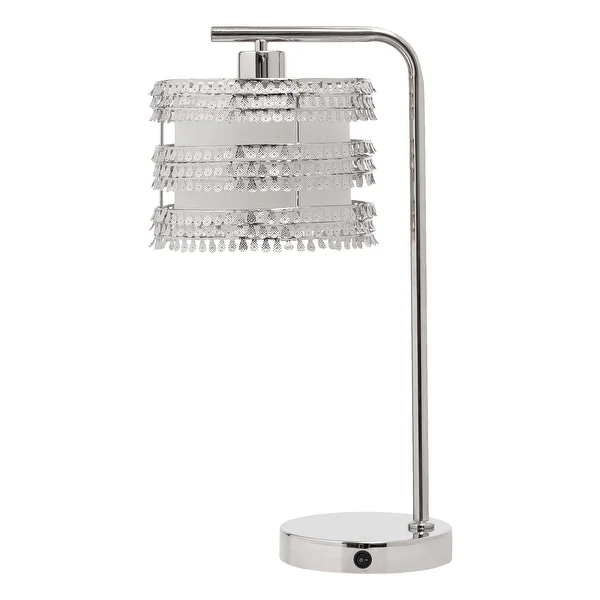 Maisie River of Goods Glam Silver Chrome 19.5-Inch Table Lamp - 10.75