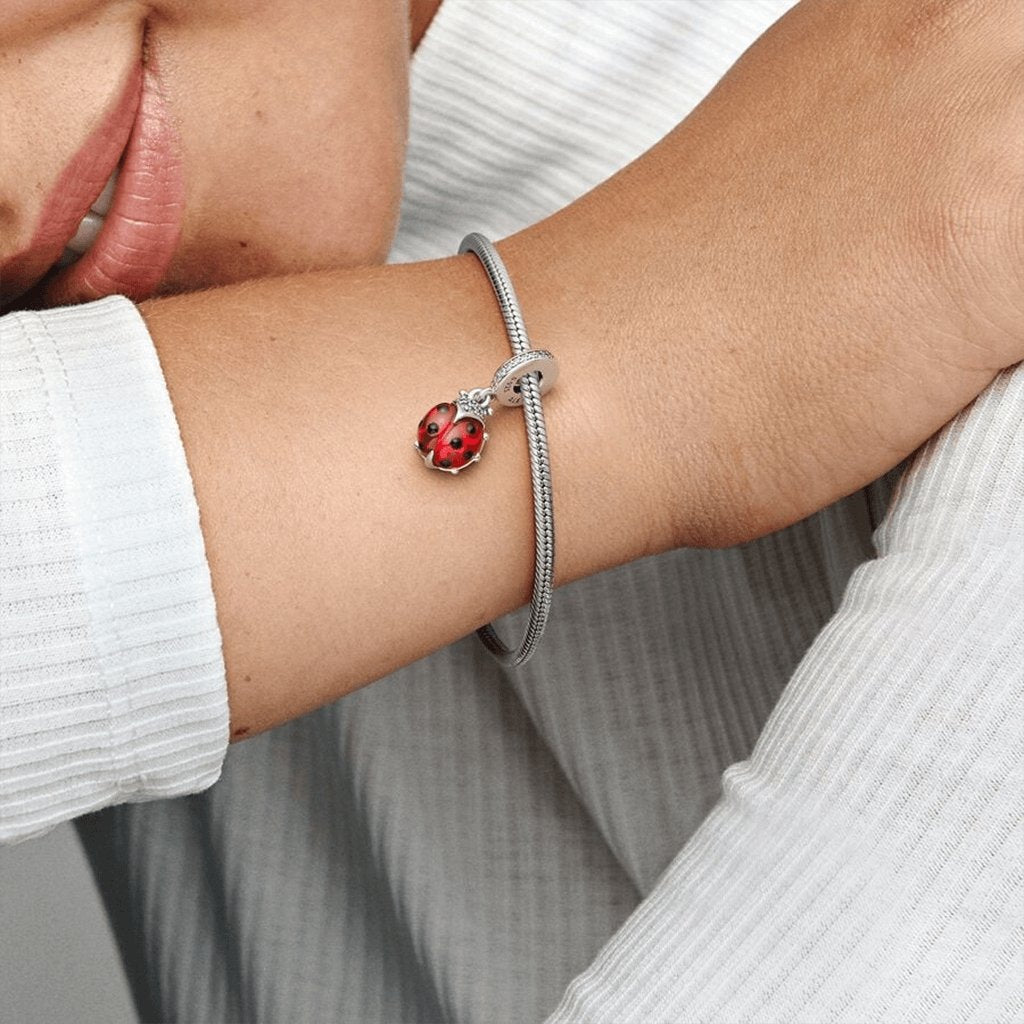 PANDORA  Red Ladybird Dangle Charm