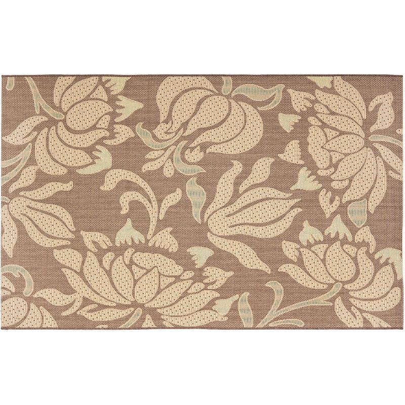 Safavieh Courtyard Floral Block Indoor Outdoor Rug