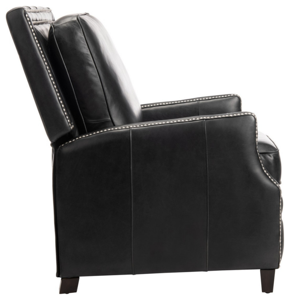 Stirling Leather Recliner  Black   Transitional   Recliner Chairs   by Rustic Home Furniture Deco  Houzz