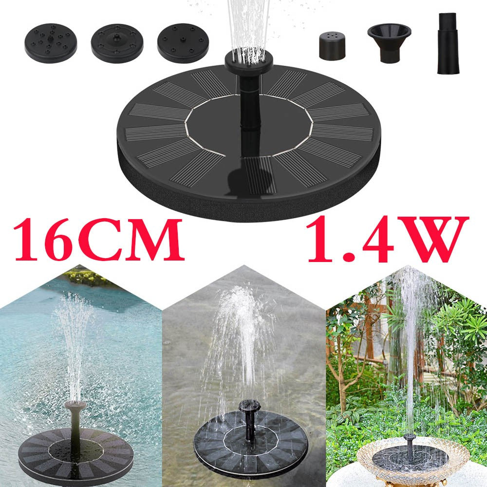 Solar Fountain， Floating Solar Powered Water Fountain Pump for Bird Bath， Garden， Pond， Pool， Outdoor