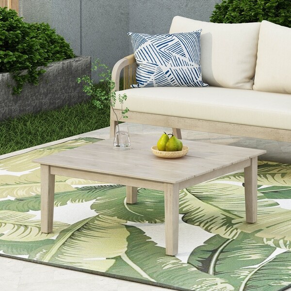 Loft Acacia Wood Outdoor Coffee Table by Christopher Knight Home