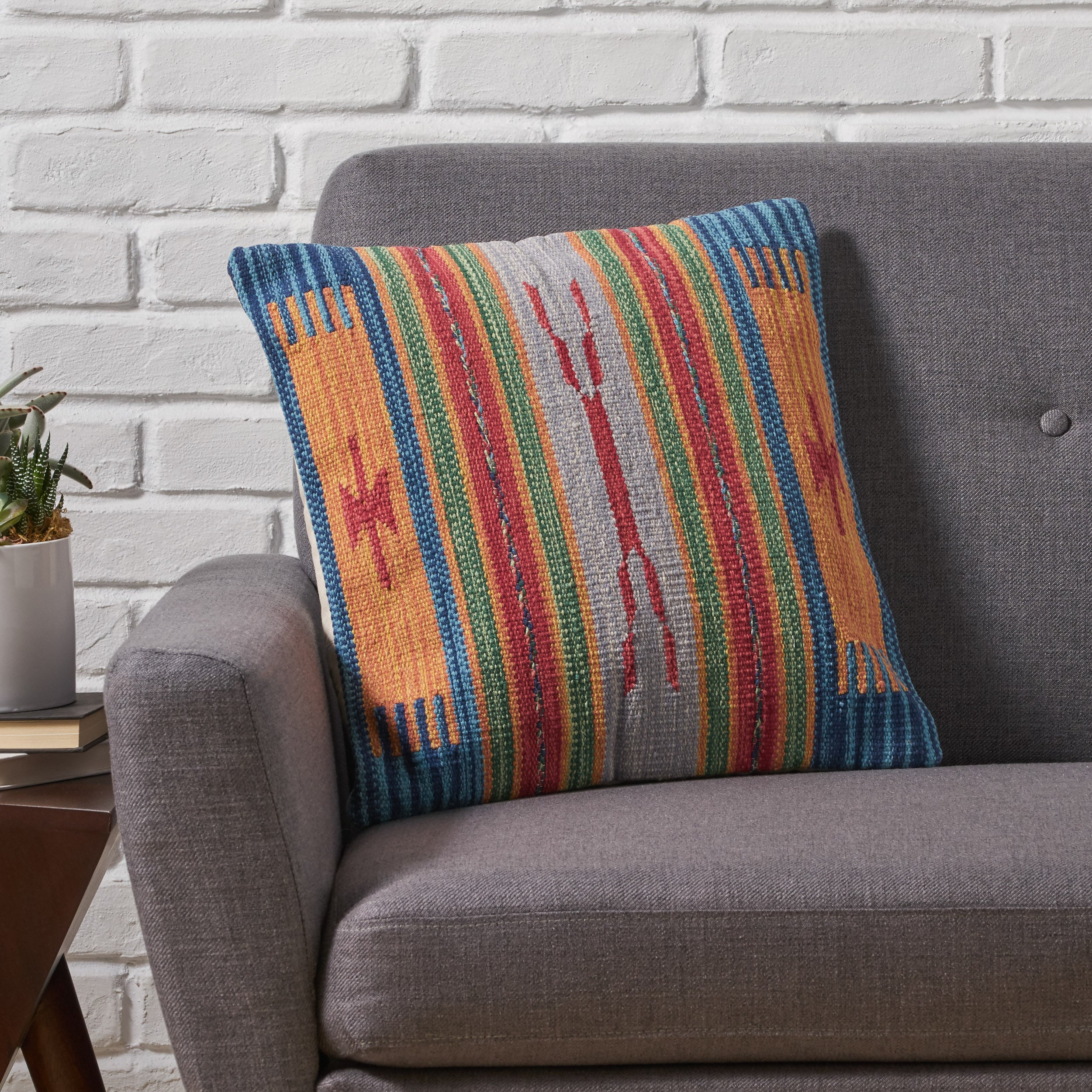 Lisset Boho Cotton Throw Pillow