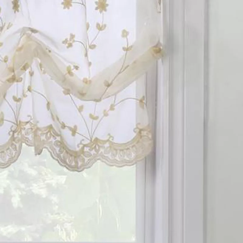 Grandeur Deep Scalloped Embroidery Balloon Curtain