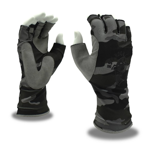 Cordova Safety Products Rock Fish Half finger Guide Gloves Gray black