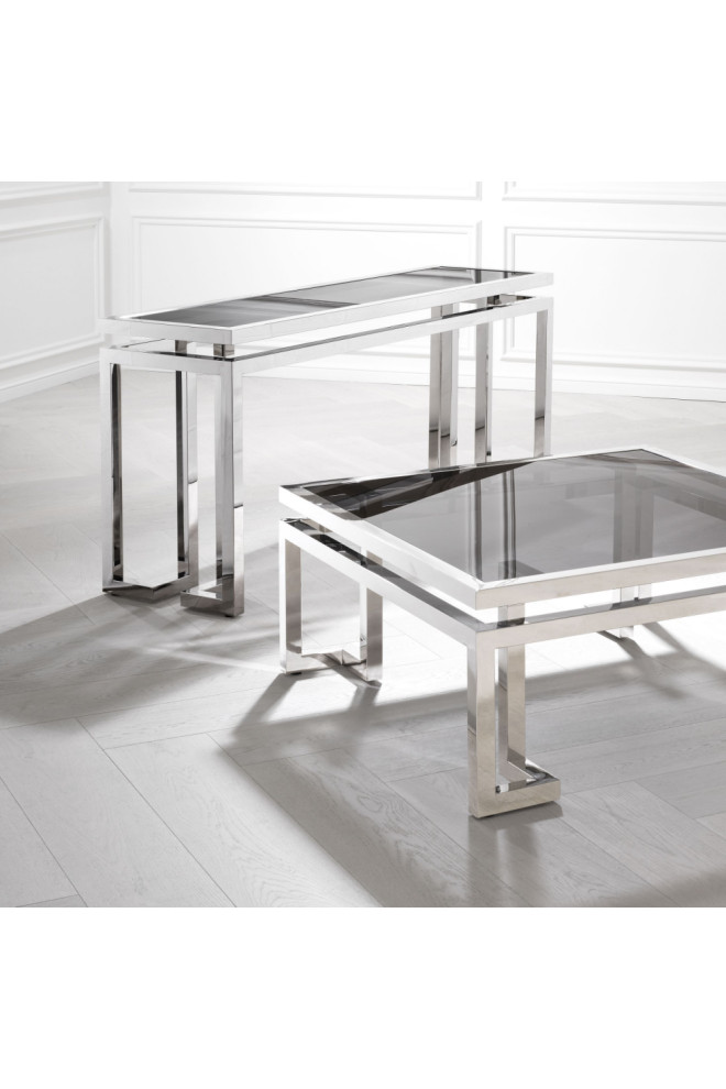 Silver Console Table  Eichholtz Palmer   Contemporary   Console Tables   by Oroa   Distinctive Furniture  Houzz