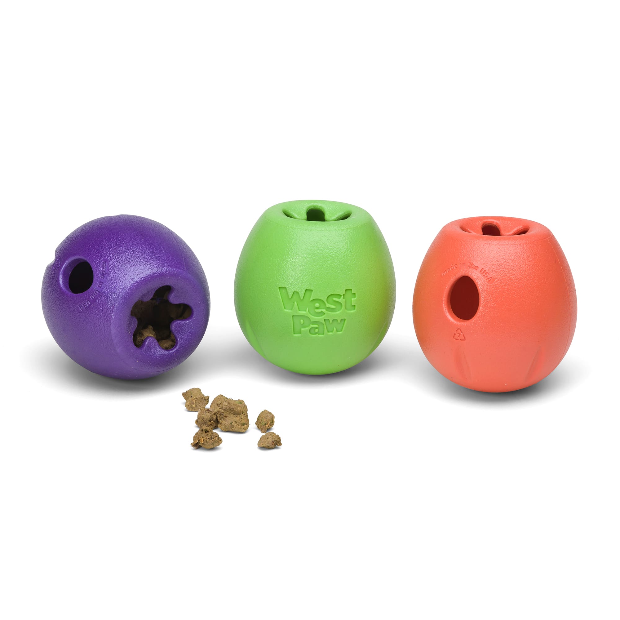 WEST PAW Rumbl Treat Dispensing Assorted Dog Toy， Small