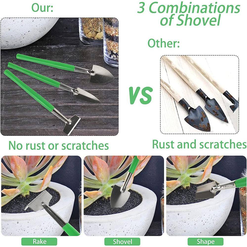 24-Piece Garden Tool Set Mini Succulent Hand Tools Garden Flower Plant Transplanting Tool Set B094Y5YZC1