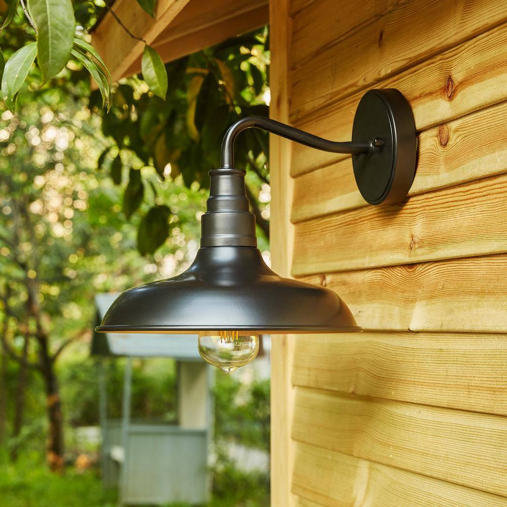 Pia Ricco 1- Light Dark Bronze Outdoor Barn Light Sconce (2-Pack) 1Jay-81682