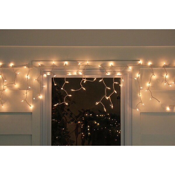 300 Clear Mini Icicle Christmas Lights