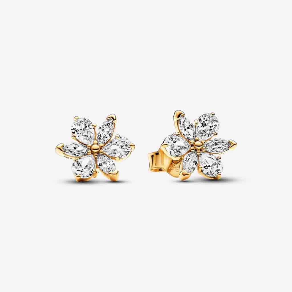 PANDORA  Sparkling Herbarium Cluster Stud Earrings