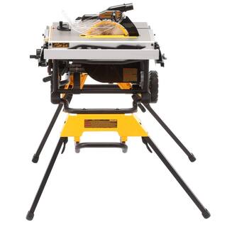 DW 15 Amp Corded 10 in. Job Site Table Saw with Rolling Stand and Construction 10 in. 24-Teeth Thin Kerf Table Saw Blade DWE7491RSW3112