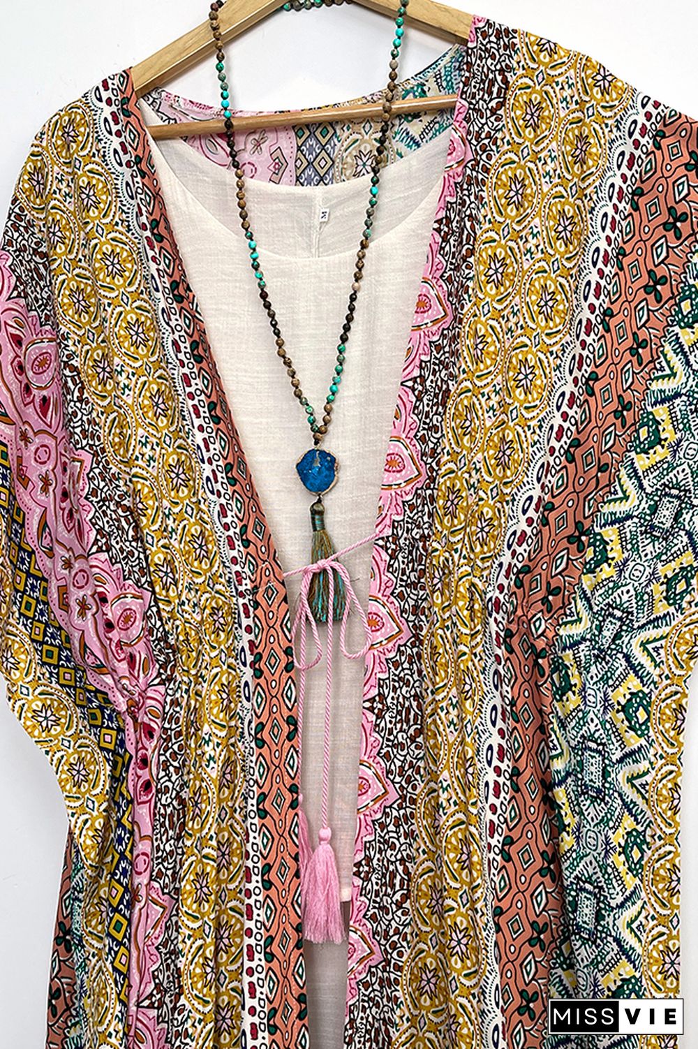 Multicolor Splicing Boho Cover Up