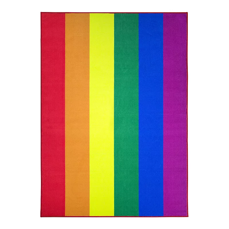 Floordecor USA Pride Rainbow Flag Rug