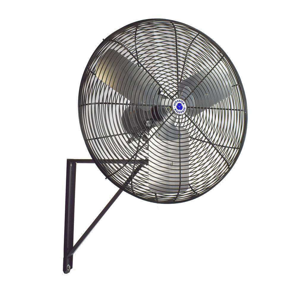 Schaefer 24 in. Black Oscillating Wall Mounted Fan TW24B-HD