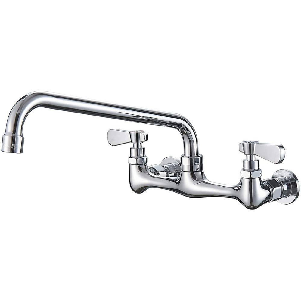 matrix decor Double Handle Wall Mounted Bathroom Faucet in Chrome MD-A-94255