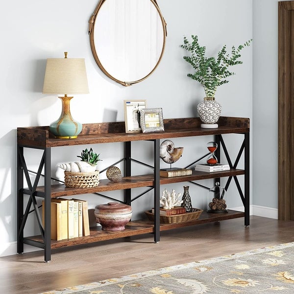 Extra Long Console Table， Narrow Sofa Table Behind Couch