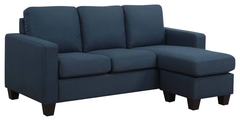 Joshua Sectional Chofa  Peacock Blue   Transitional   Sectional Sofas   by Lorino Home  Houzz