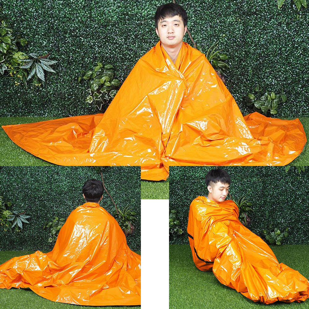 Reusable Emergency Sleeping Bag Survival Blanket Camping Tent Thermal Waterproof Outdoor Emergency Equipment