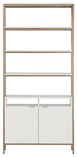 Ambrose Modular Bookcase  Large  Champagne Gold  Cream   Contemporary   Bookcases   by Sunpan Modern Home  Houzz