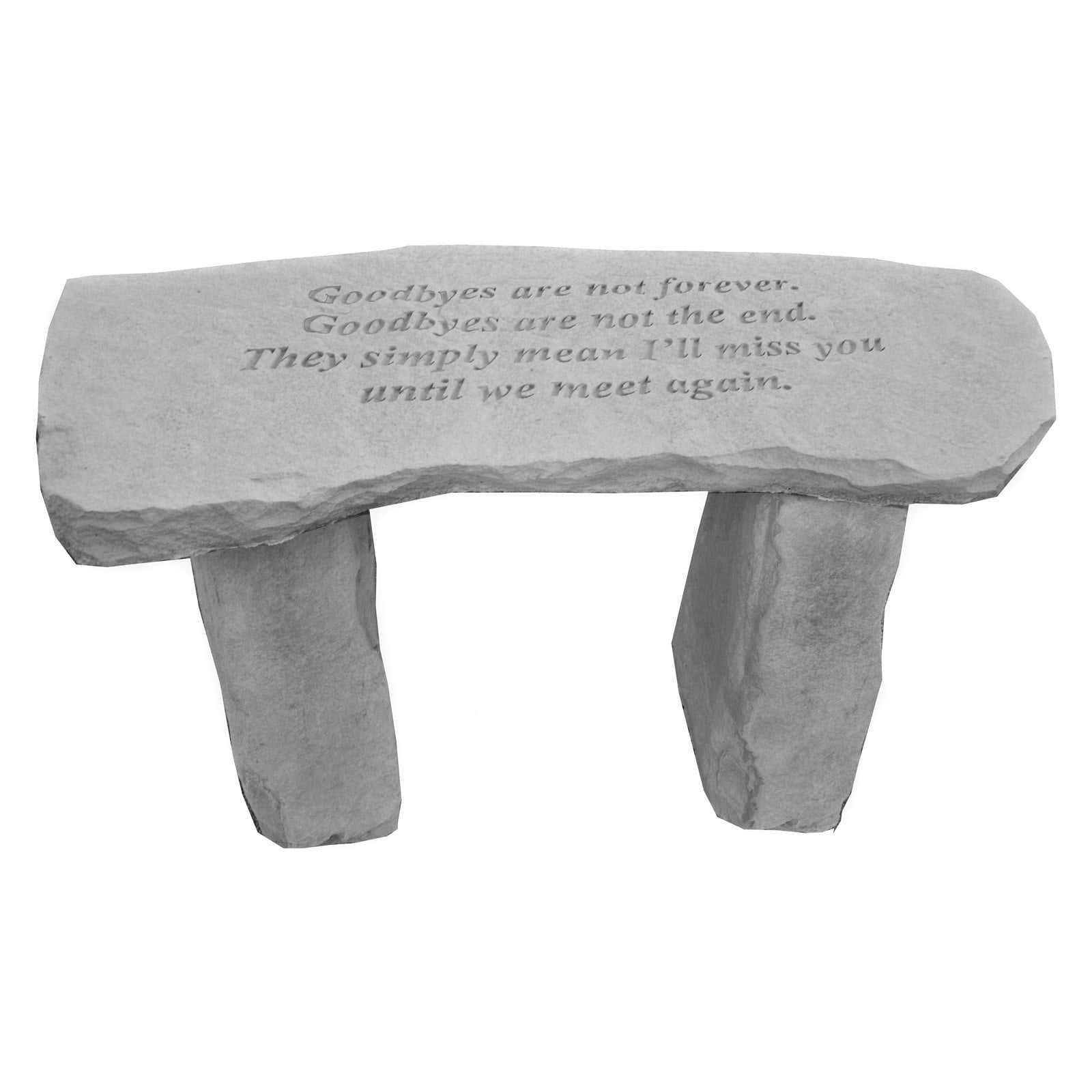 Kay Berry Goodbyes are Not Forever Backless Garden Bench - 29 in. Cast Stone