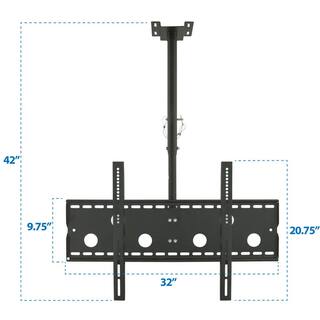 Mount-It 32 in.- 70 in. Full Motion TV Ceiling Mount with 20-Degree Tilt 175 lbs. Load Capacity MI-501B