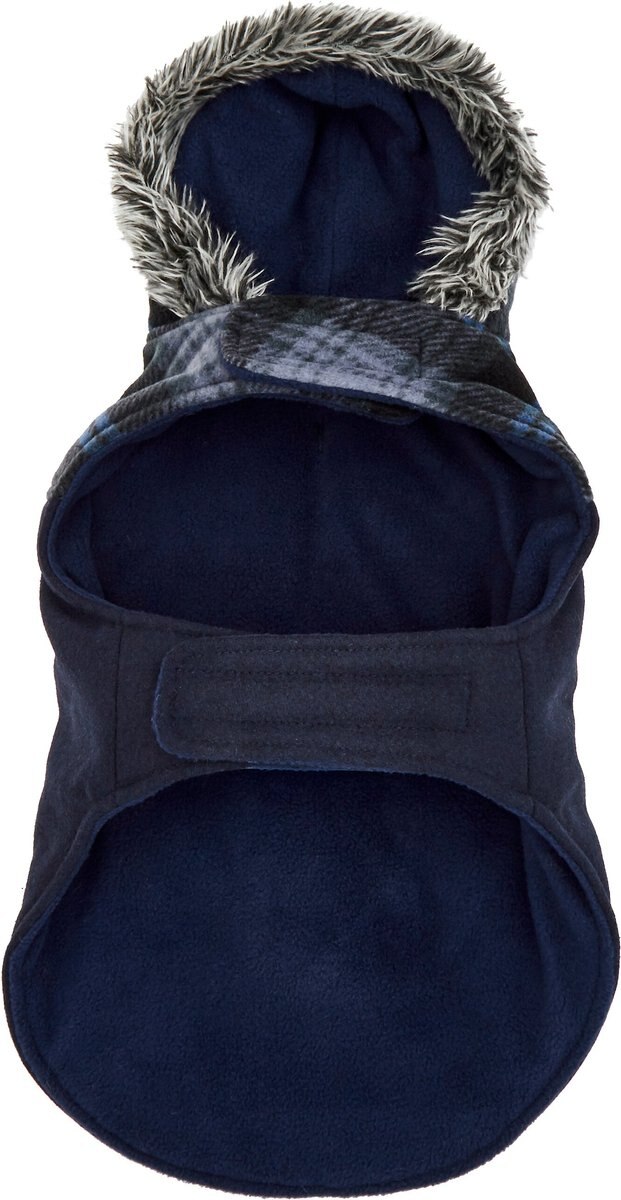 Frisco Plaid Hooded Insulated Dog and Cat Peacoat