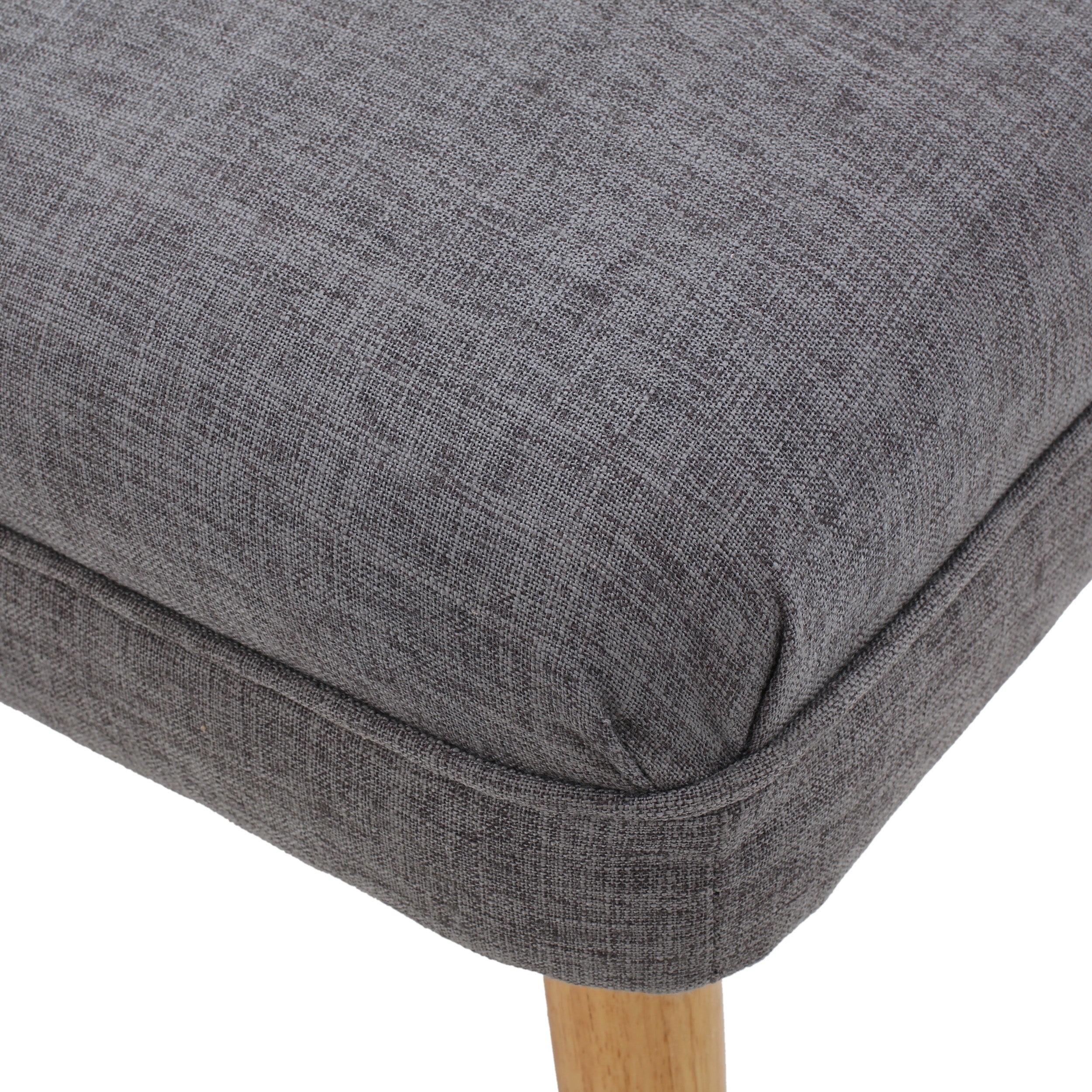 Dumont Mid Century Modern Fabric Ottoman Bench