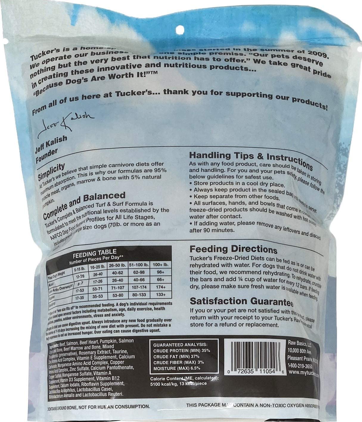 Tucker Turf and Surf Formula Freeze Dried Dog Food