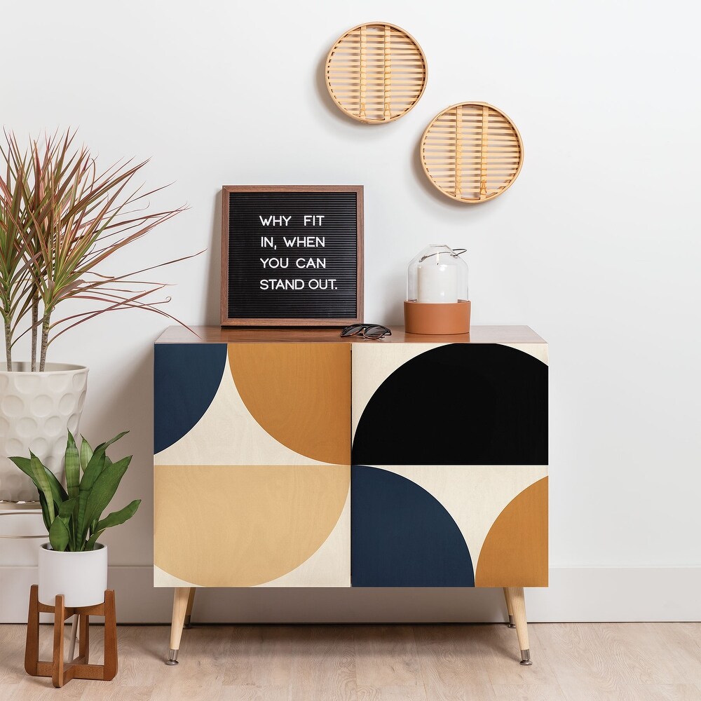 Colour Poems Gisela Geometric Line Pattern I Made to Order Credenza Cabinet