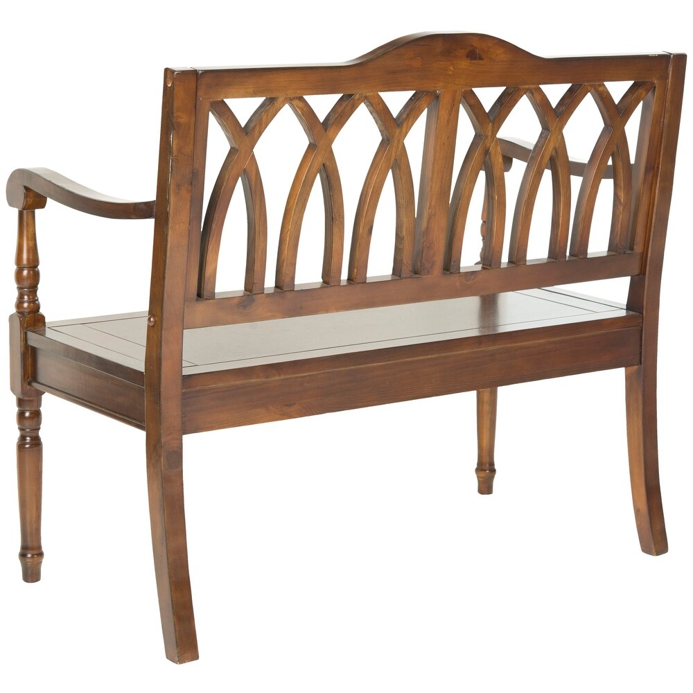 SAFAVIEH Benjamin Dark Walnut Finish Bench   40\