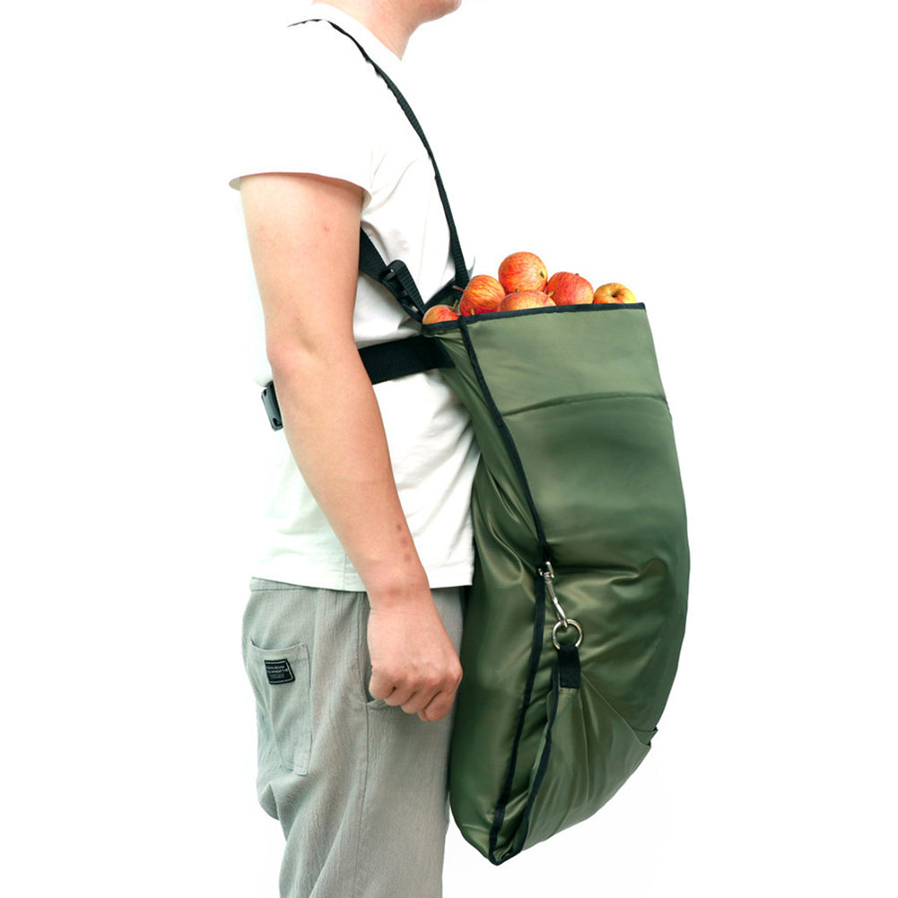 Outdoor Fruit Picking Apron Heavy Duty Waterproof Oxford Garden Fruit Collecting Storage Bag Harvest Vegetable Picking Container