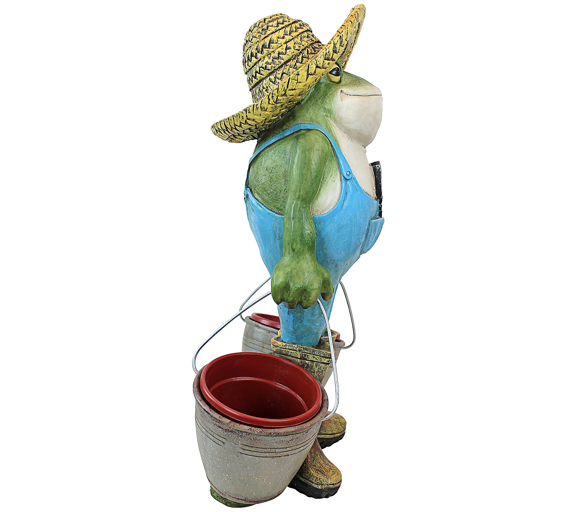 Design Toscano Buckets The Garden Frog Statue and Planter