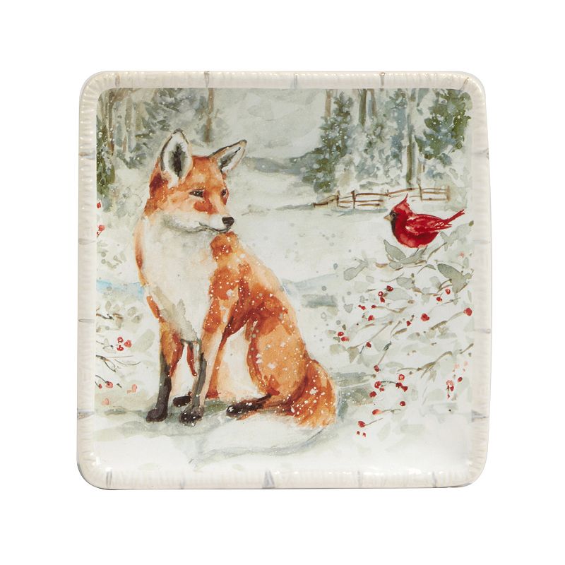 Certified International Winters Walk 4-pc. Canape Plate Set