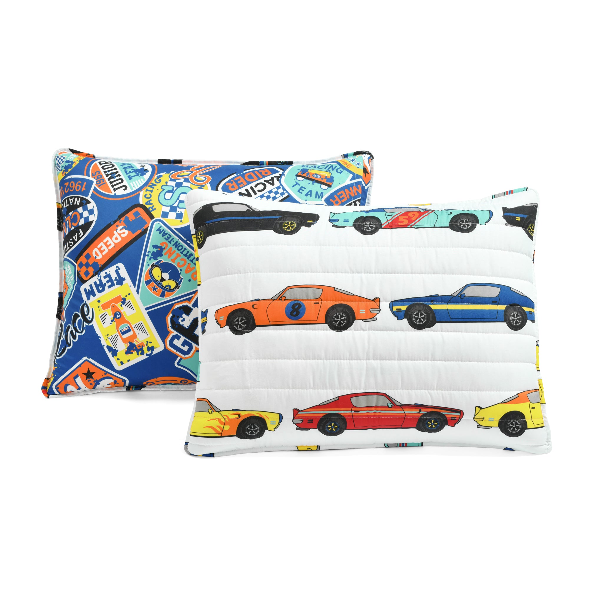 Race Cars Quilt 3 Piece Set Full/Queen Size