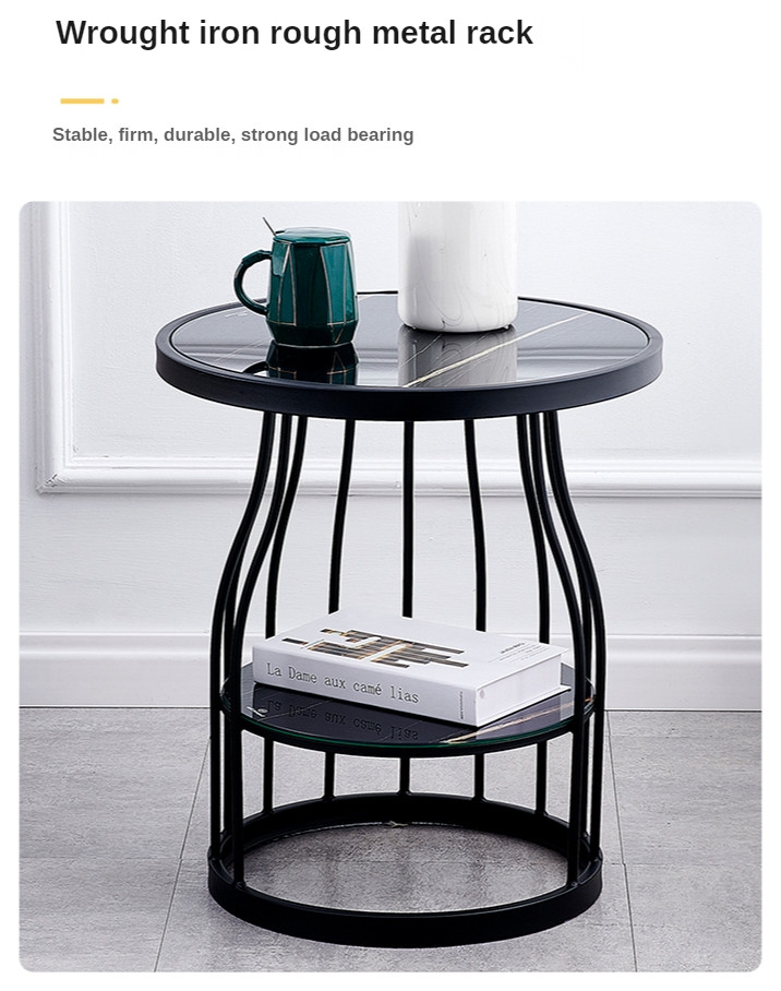 Luxury Tempered Glass Small Side Table with Iron Legs   Contemporary   Side Tables And End Tables   by Miron Demid LLC  Houzz