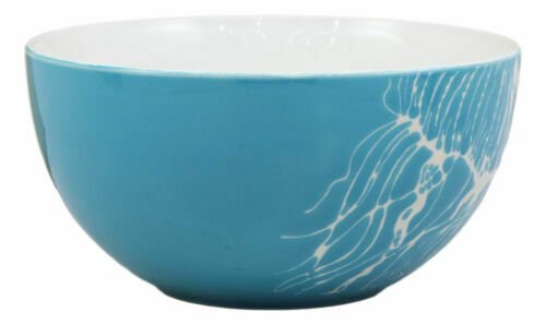 1 Pack Of 2 Nautical Ocean Marine Jellyfish Abstract Blue Bowls 18oz Decor EBR02