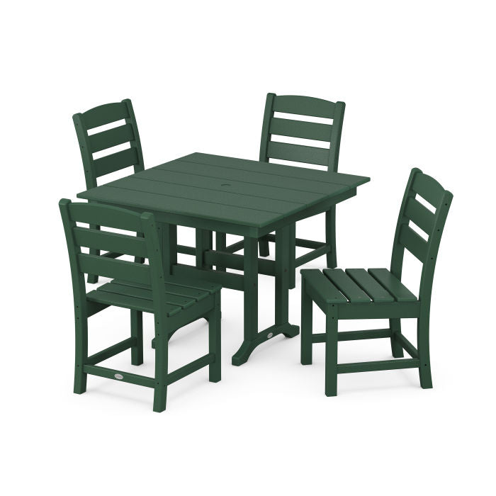 Polywood Lakeside Side Chair 5-Piece Farmhouse Dining Set PWS1149-1