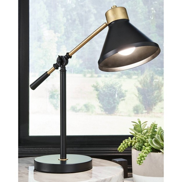 Garville Metal Table Lamp Black gold Signature Design By Ashley