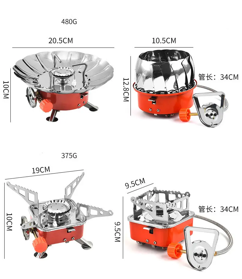 Durable electric stainless steel gas stove square portable outdoor home camping  stove