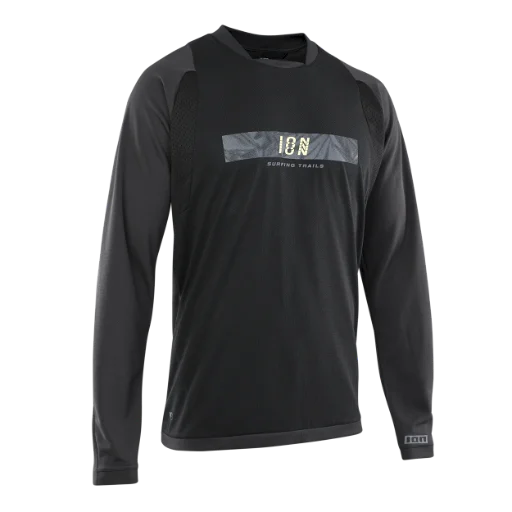 ION Scrub Amp Long Sleeve MTB Jersey - Black - 2022