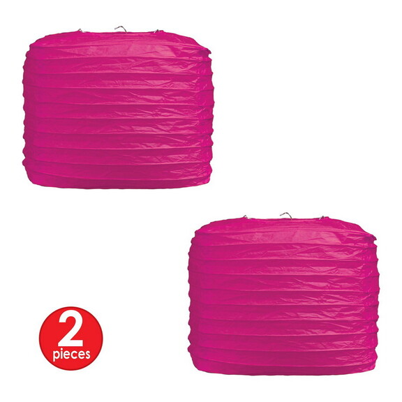 Beistle 54734 C Square Paper Lanterns  cerise  8