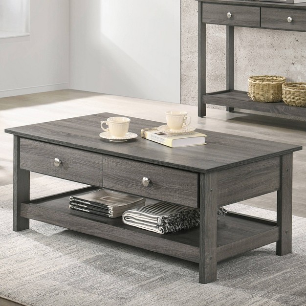 Clonard Wooden Coffee Table Gray Homes Inside Out