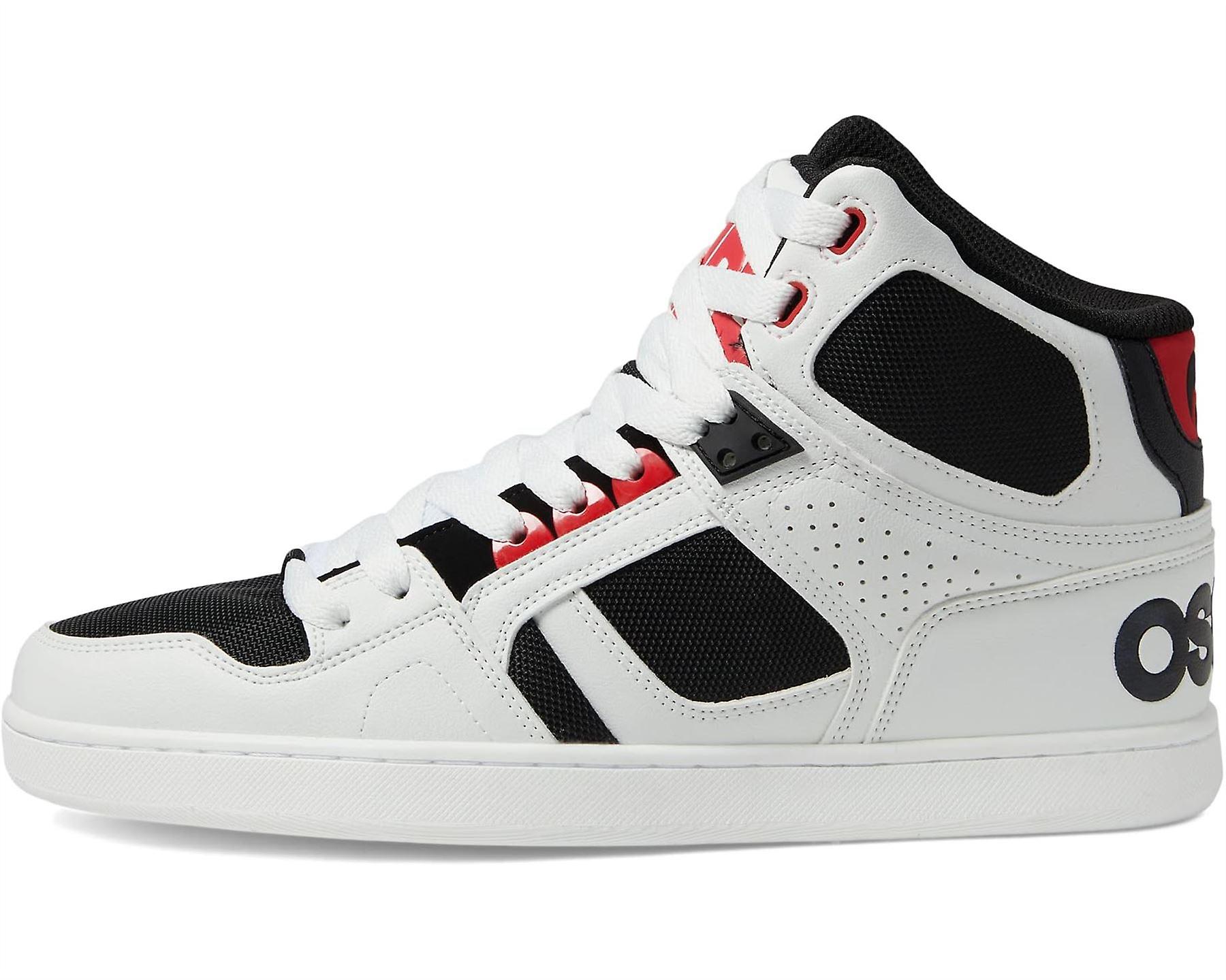 Osiris NYC 83 CLK White Red Black Mens Hi Top Skate Trainers-9