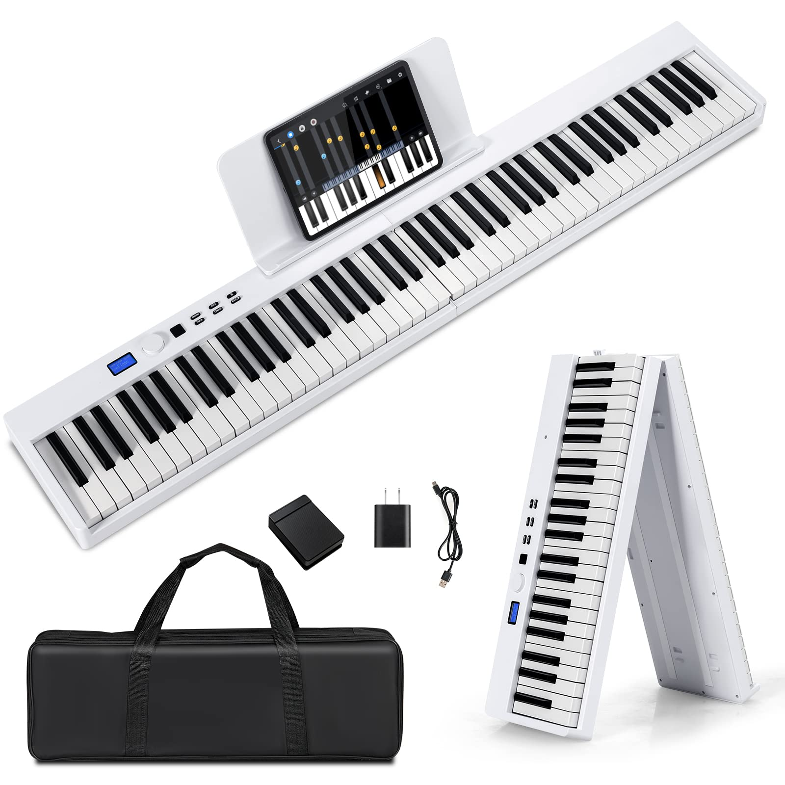 Costzon 88-Key Foldable Digital Piano Keyboard