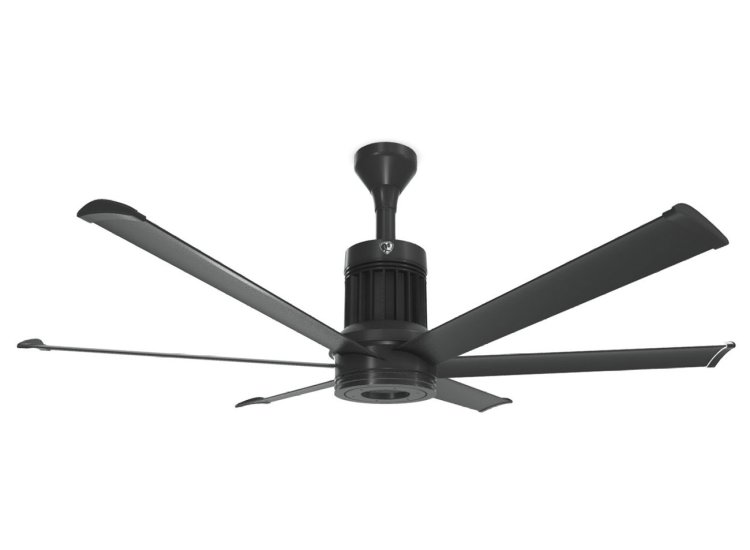 Big Ass Fans 60-Inch I6 Universal Mount Outdoor Ceiling Fan in Black