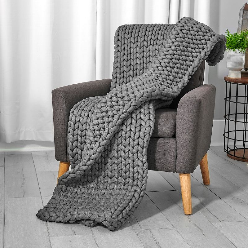 Tranquility 12-lbs. Chunky Knit Weighted Blanket