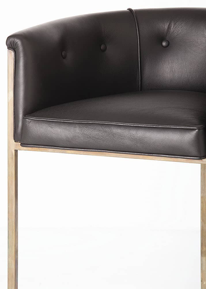 Arteriors Calvin Black Bar Stool