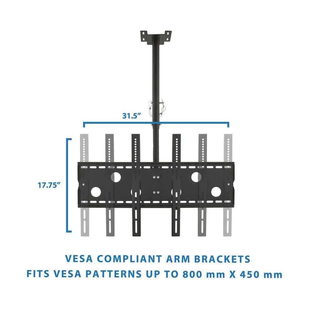 Mount-It 32 in.- 70 in. Full Motion TV Ceiling Mount with 20-Degree Tilt 175 lbs. Load Capacity MI-501B